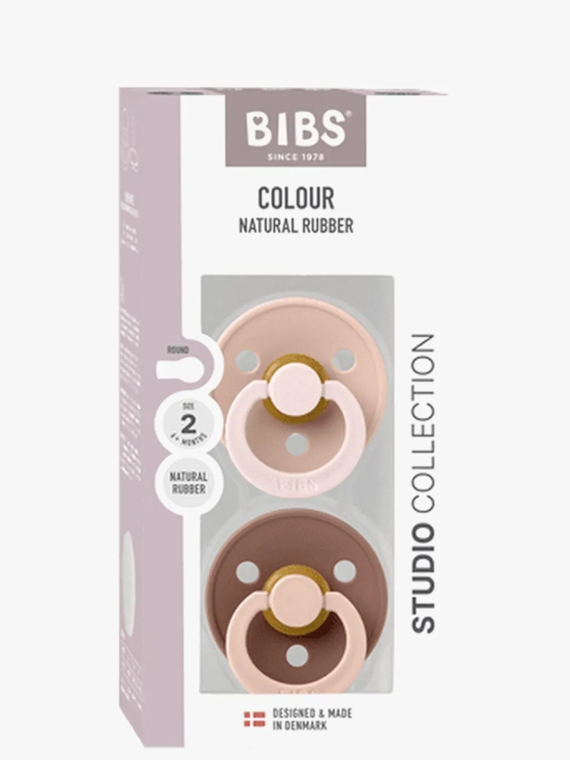 BIBS Studio Colour Fusion Sut 2-pak Str. 2, Blush Woodchuck mix
