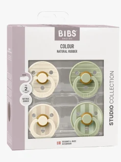 BIBS Studio Colour Sut 4-pak Latex Str. 2, Pin Ivory Vanilla/Pin Sage