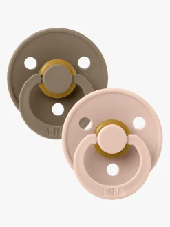 BIBS Sut Colour 2-pak Latex Størrelse 1, Dark Oak/Blush