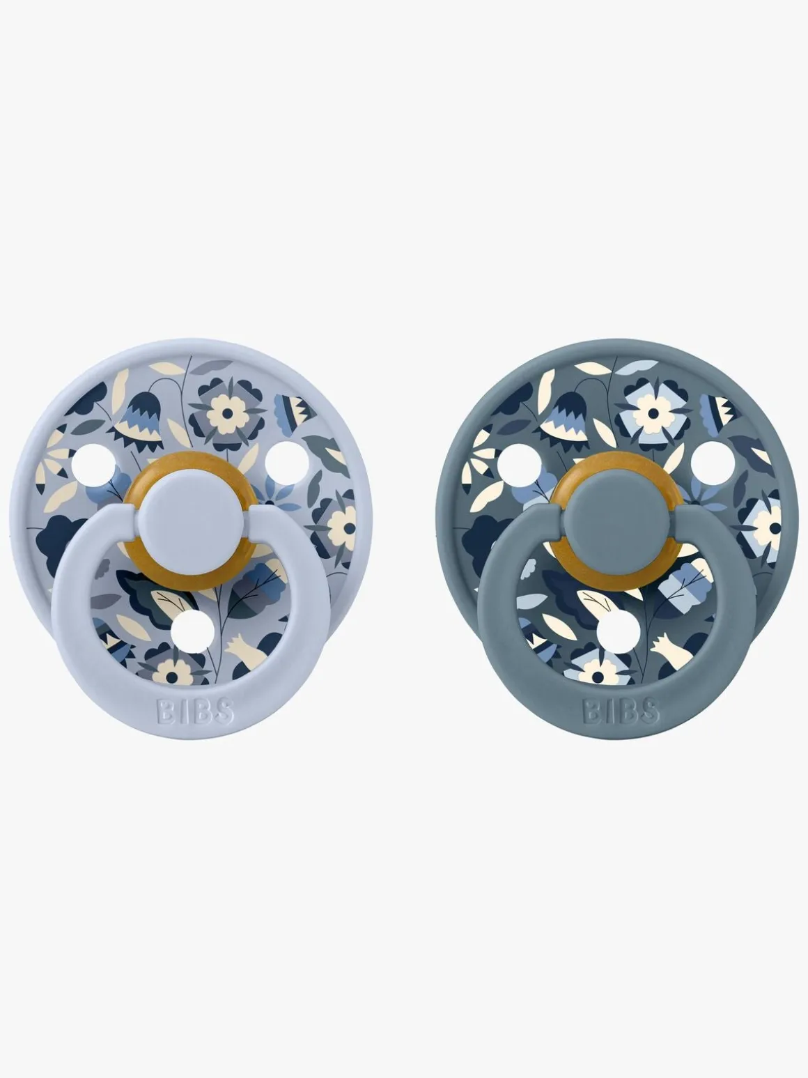 BIBS x Liberty Colour Bobo Sut 2-pak Latex Str. 2, Dusty Blue Mix