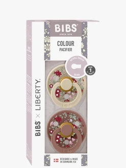 BIBS x Liberty Colour Sut 2-Pak Latex Str. 1 Rund, Chamomile Lawn/Woodchuck Mix