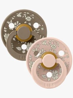 BIBS x Liberty Colour Sut 2-Pak Latex Str. 2 Rund, Capel/Blush Mix
