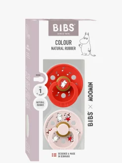 BIBS x Moomin Colour Dancing Sut 2-pak Latex Str. 1, Candy Apple