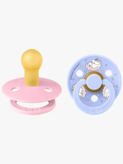 BIBS x Moomin Colour Dreaming Sut 2-pak Latex Str. 1, Baby Pink