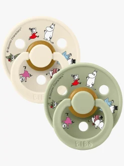 BIBS x Moomin Colour Friends Sut 2-pak Latex Str. 1, Ivory