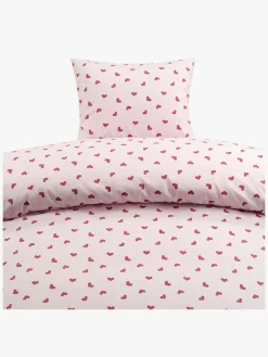 Borganäs Sengesæt Hjärtrud 150x210, Pink
