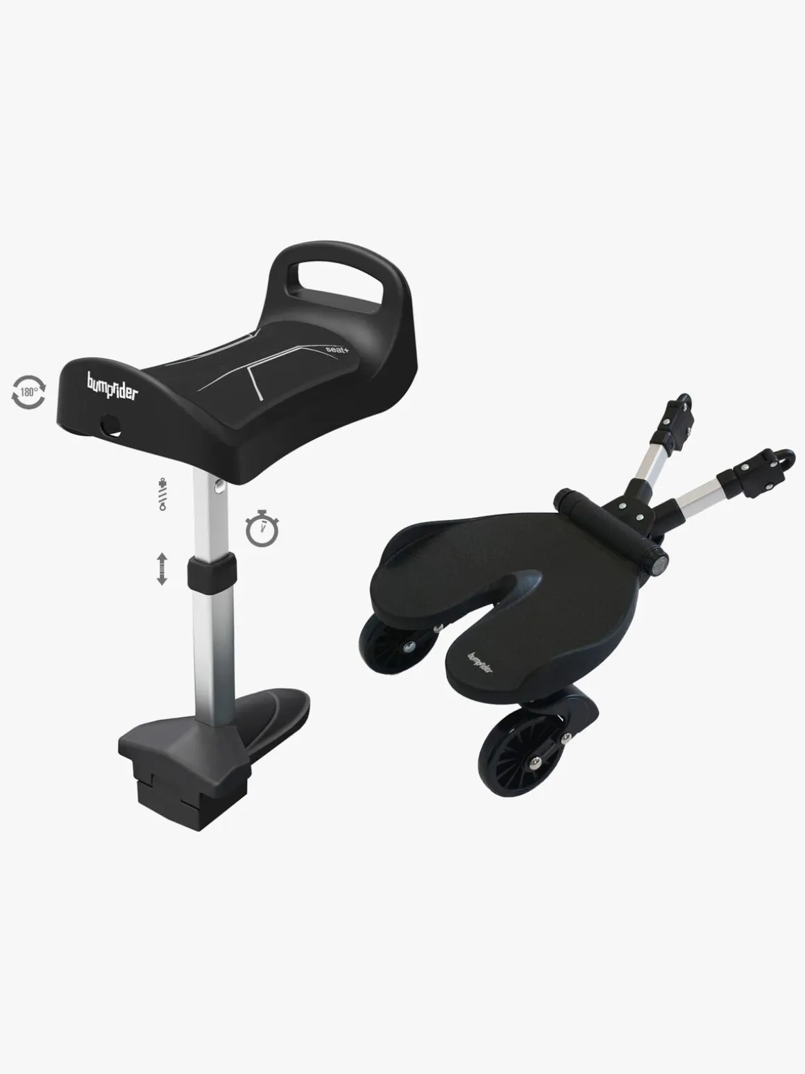 Bumprider Ståbræt inkl. Seat+, Sort