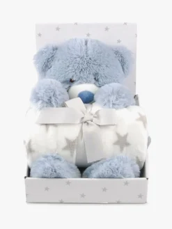 CarloBaby Fleecetæppe & Bamse Bamse, Blå