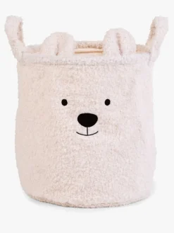 Childhome Opbevaringskurv 3-pak Teddy, Offwhite