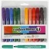 Colortime Tusser med 5 mm Filtspids, Kompletterende Farver, 12 stk.