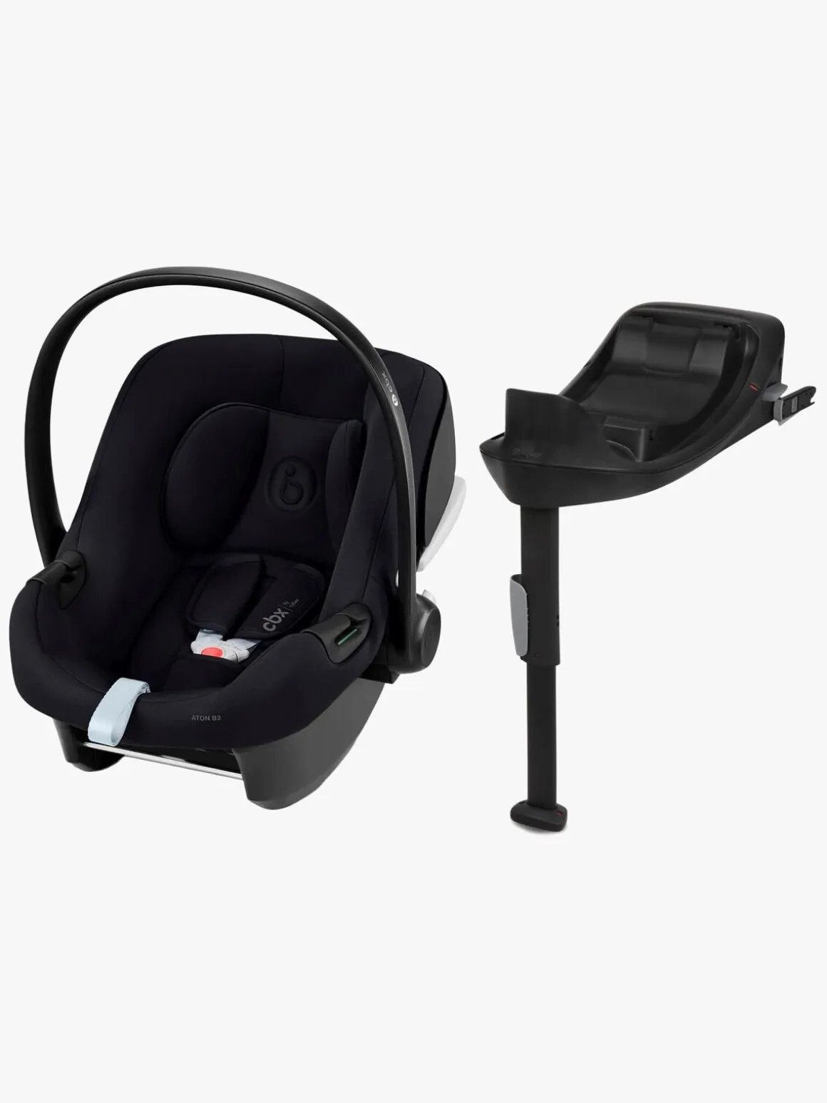 Cybex Aton B2 i-Size Autostol Baby inkl. Base & Beemoo Tilbehørspakke, Volcano Black