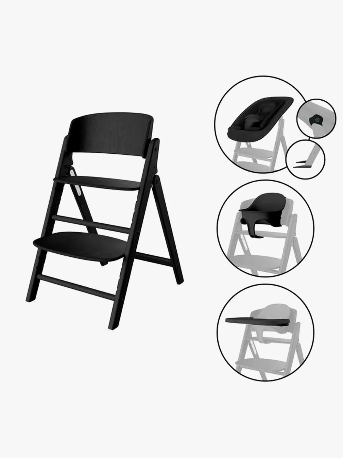 Cybex Click & Fold Højstol 4-in-1, Stunning Black