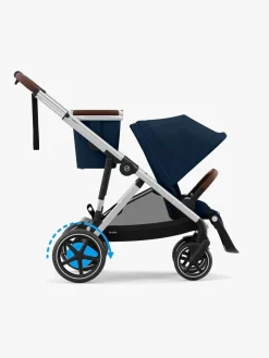 Cybex e-GAZELLE S Klapvogn, Ocean Blue/Silver