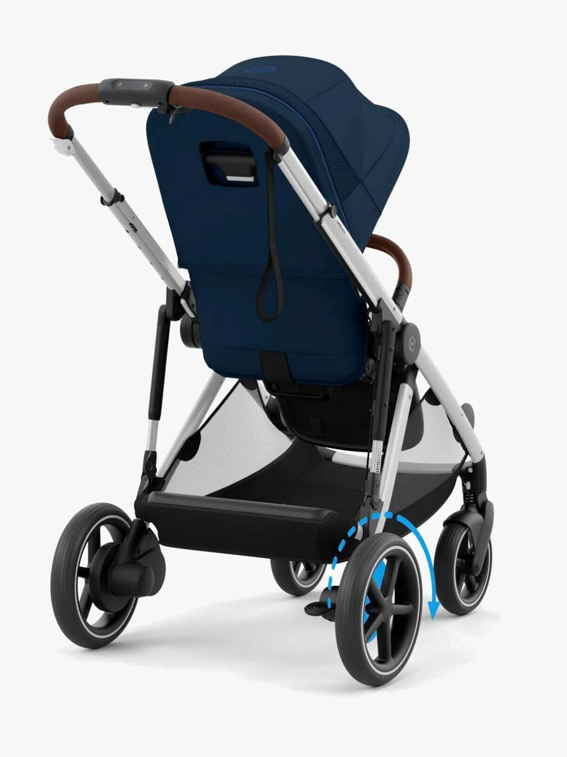 Cybex e-GAZELLE S Klapvogn, Ocean Blue/Silver