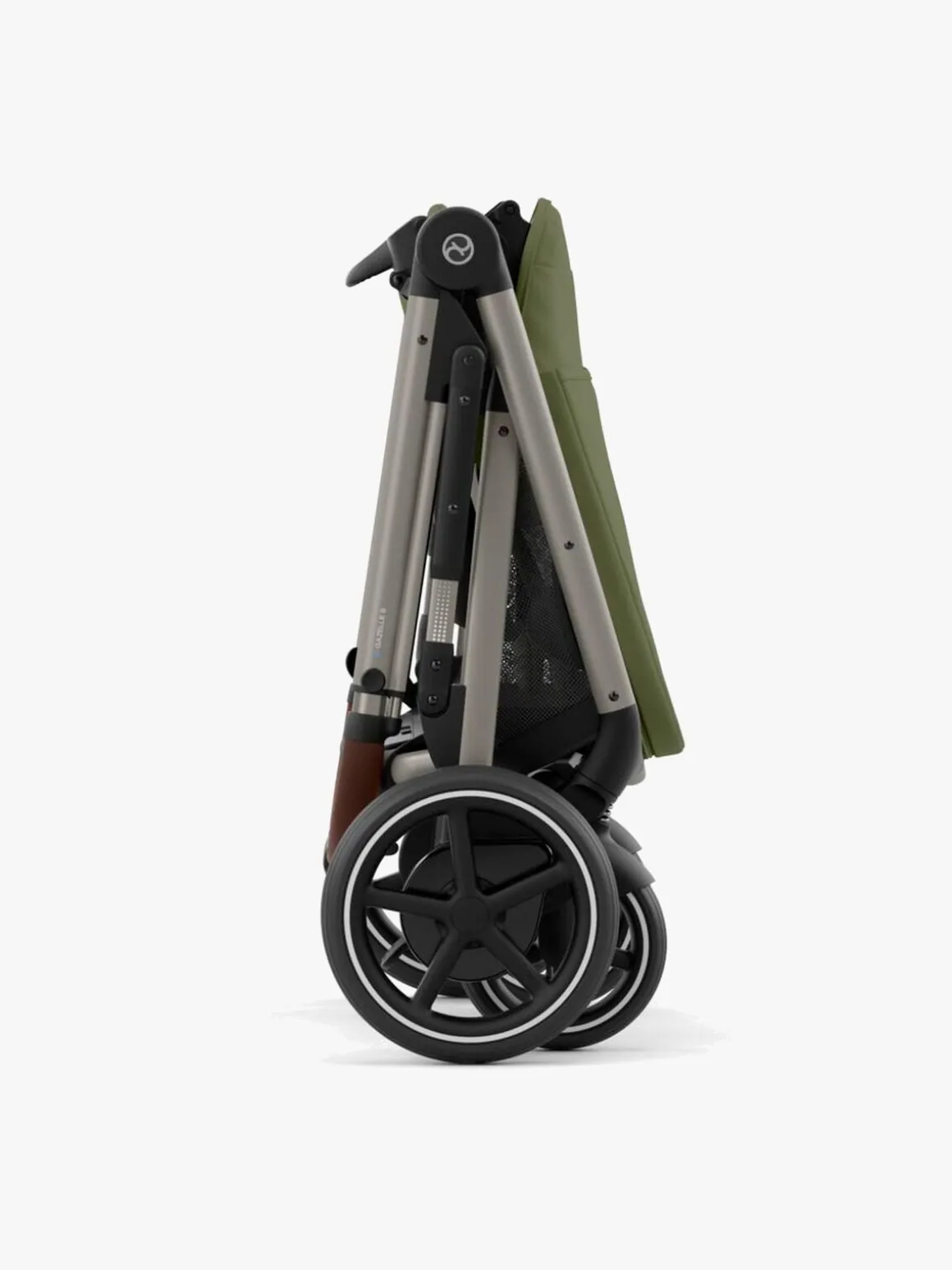 Cybex e-GAZELLE S Klapvogn, Taupe/Moss Green