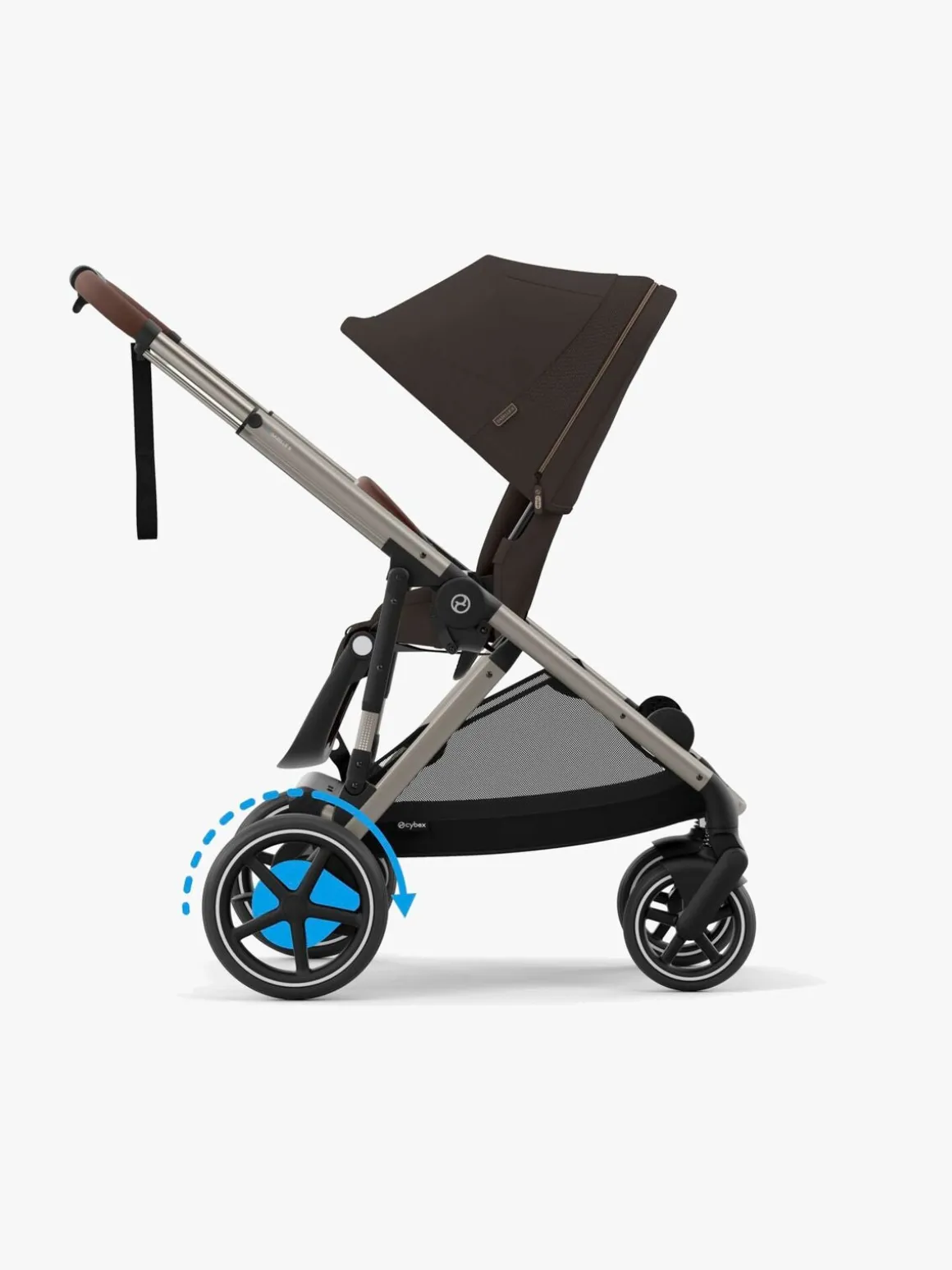 Cybex e-GAZELLE S Klapvogn, Taupe/Chocolate Brown