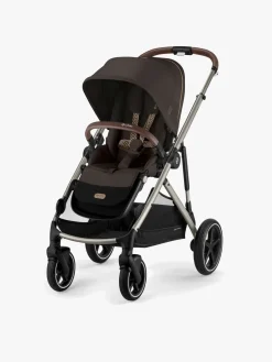 Cybex e-Gazelle S Søskendevogn inkl. Liggedel, Chocolate Brown/Taupe