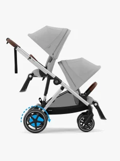 Cybex e-Gazelle S Søskendevogn, Stone Grey/Silver
