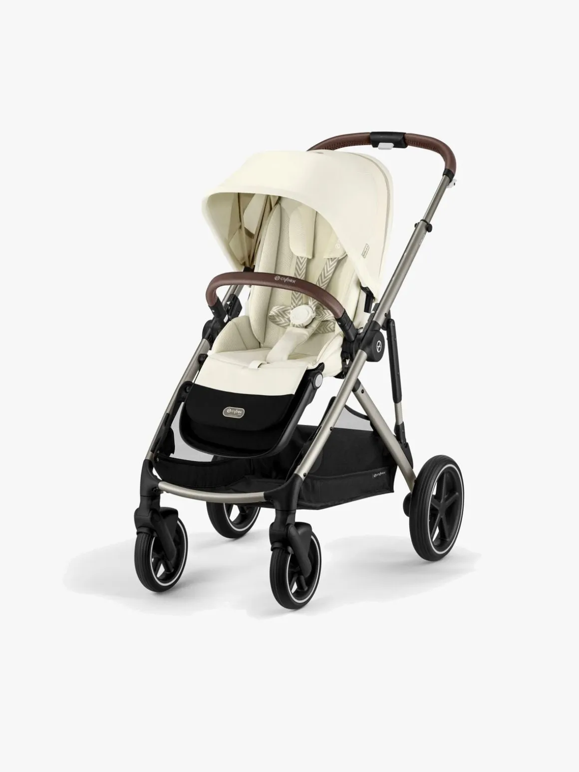 Cybex GAZELLE S Duovogn inkl. Cybex Aton B2 i-Size Autostol Baby inkl. Base, Seashell Beige/Taupe