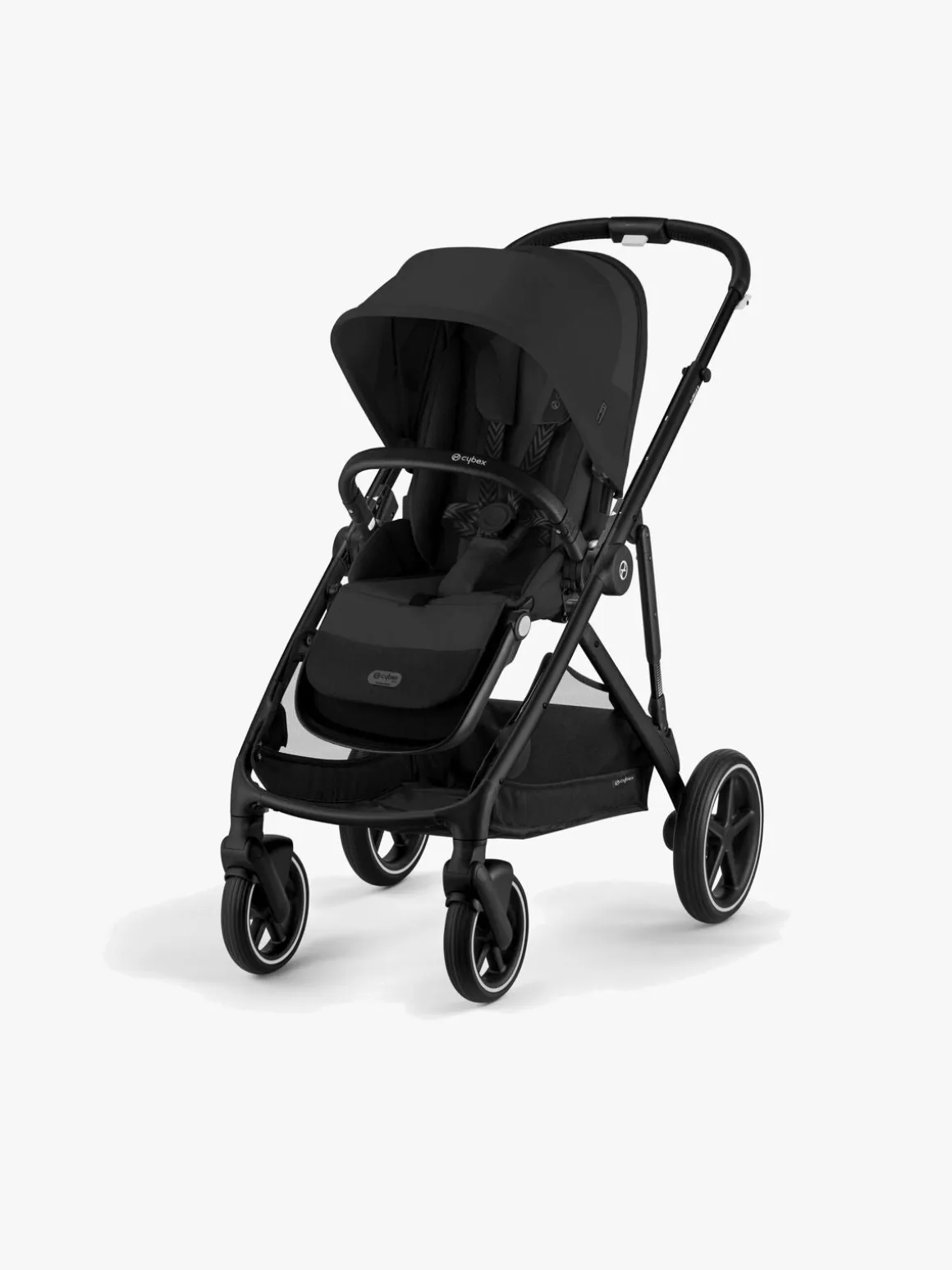 Cybex GAZELLE S Duovogn inkl. Beemoo Route i-Size Autostol Baby & ISOFIX Base, Moon Black/Black Stone