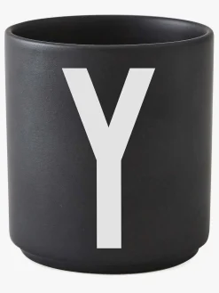 Design Letters Kop Porcelæn Y, Sort