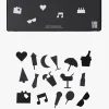 Design Letters Partyikoner til Opslagstavle 20 pcs, Sort