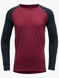Devold Breeze Junior Skiundertrøje, Beetroot