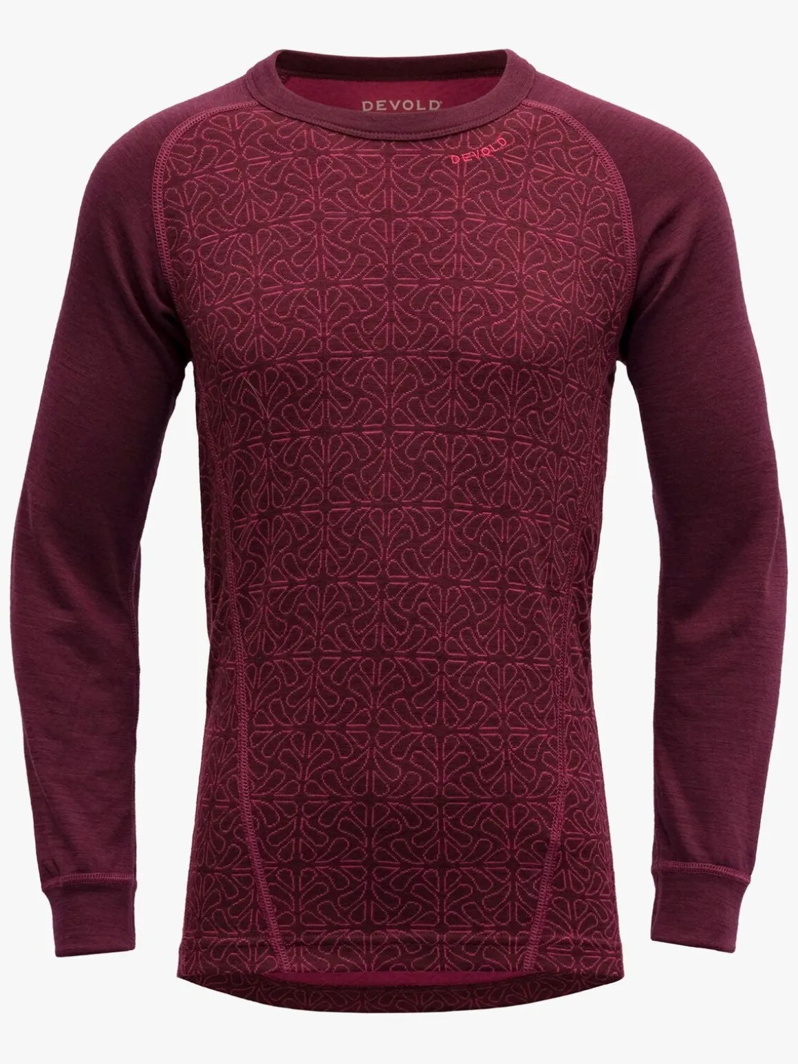 Devold DUO ACTIVE Skiundertrøje Merinould JR, Port