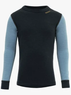 Devold EXPEDITION MERINO SILK SHIRT KID Skiundertrøje, Ink