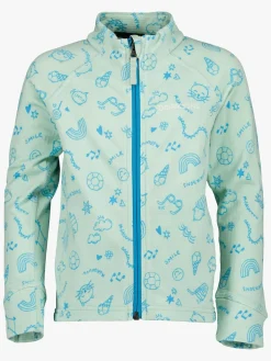 Didriksons Jadis Trøje med Lynlås, Doodle Pale Mint