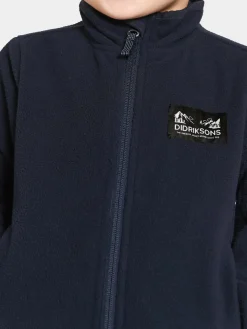 Didriksons Muskot  Vindtæt Vindtæt Fleecetrøje, Dark Night Blue
