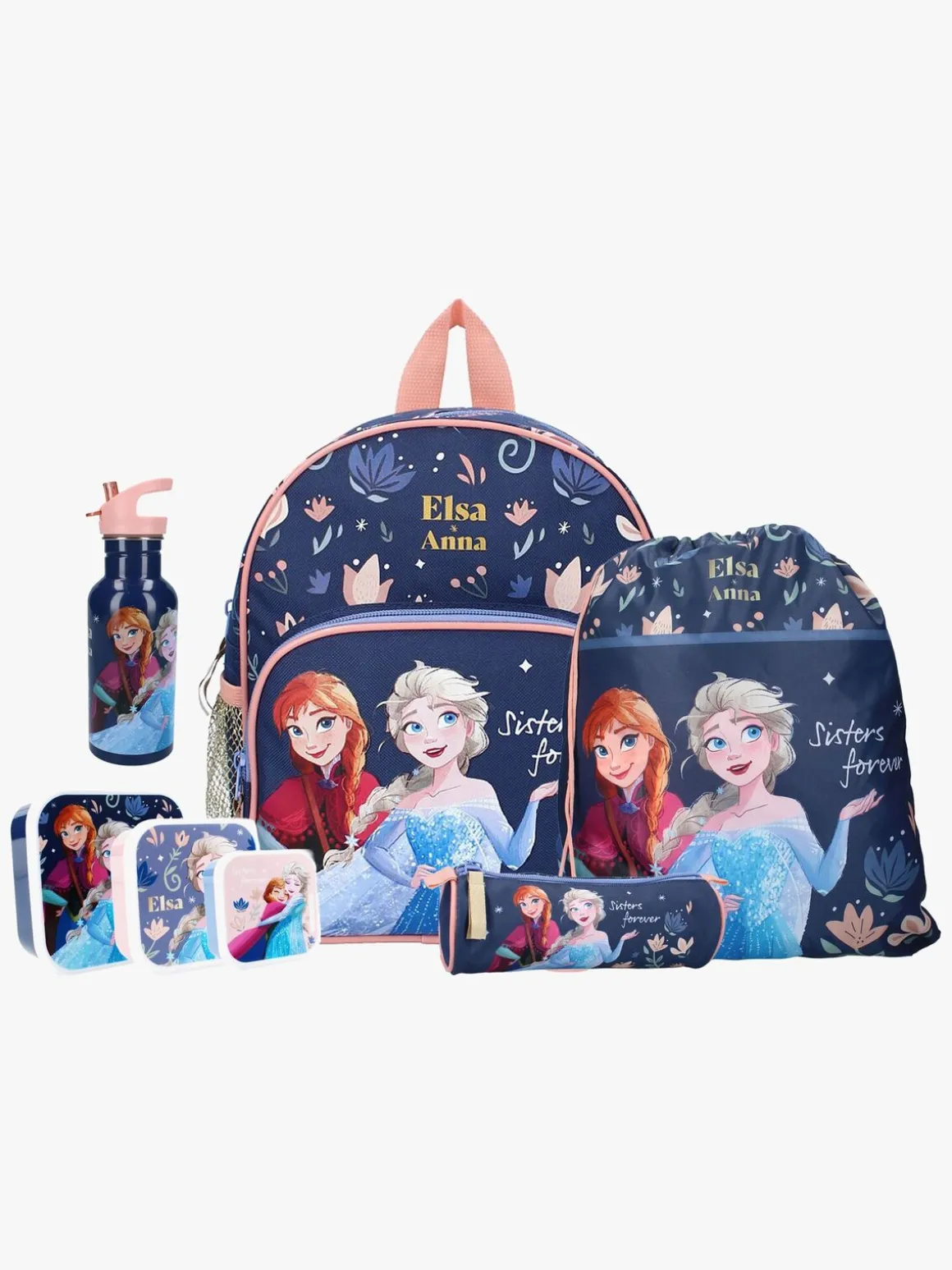 Disney Frozen Rygsæk 6,5L, Gymnastikpose , Penalhus , Flaske & Madkasse, Louder Than Love