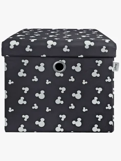 Disney Mickey Mouse Puf med Opbevaring, Grå