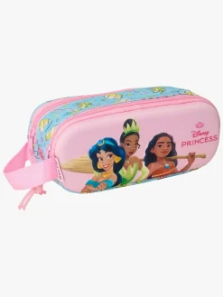 Disney Princess 3D Dobbelt Penalhus, Lyserød/blå