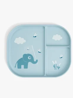 Done By Deer Playground Stick & Stay Opdelt Silikonetallerken, Elphee Blue