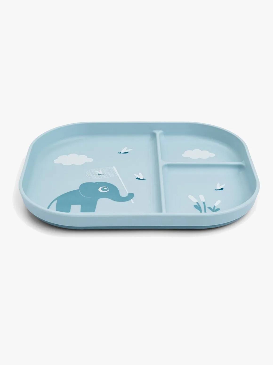 Done By Deer Playground Stick & Stay Opdelt Silikonetallerken, Elphee Blue