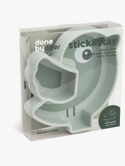 Done By Deer Stick & Stay Silikonetallerken Birdee, Green