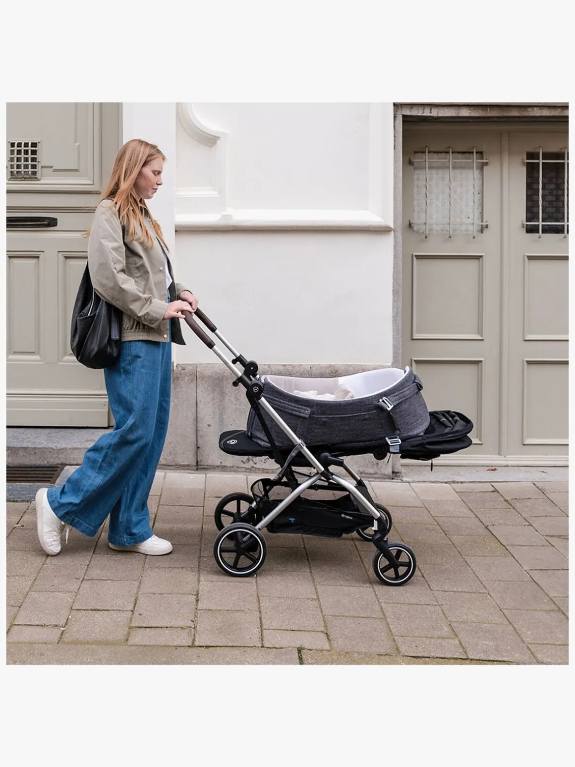 Doomoo Babynest/lift 3-i-1, Grå