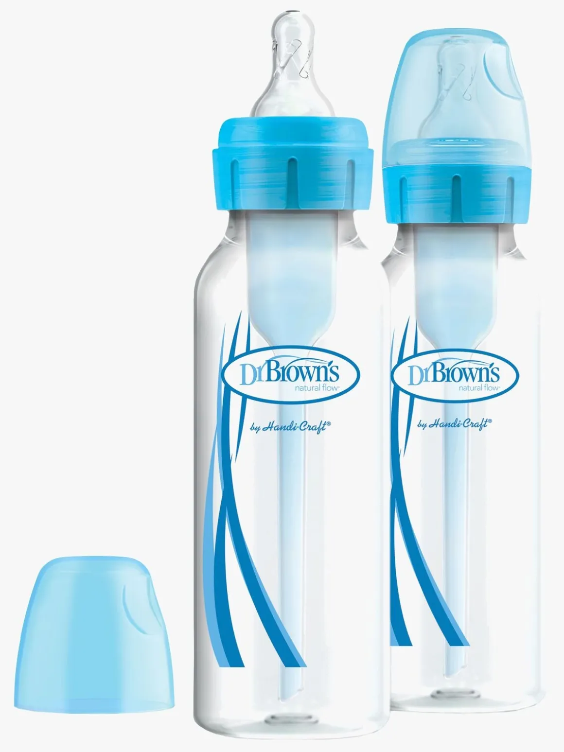 Dr. Brown's Option+ Smal Hals Sutteflaske 250 ml 2-pak, Blå