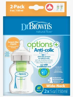 Dr. Brown's Options+ Bred Hals Sutteflaske 150 ml 2-pak