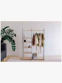 Duck Woodworks Knagerække med Hylder, Grå