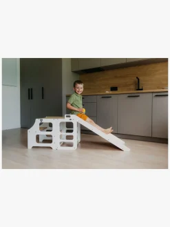 Duck Woodworks Rutsjebane til Sammenklappeligt Læringstårn, Hvid