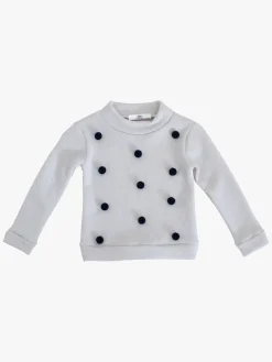 Ebbe Valerie Dot Trøje, White-Navy Dot
