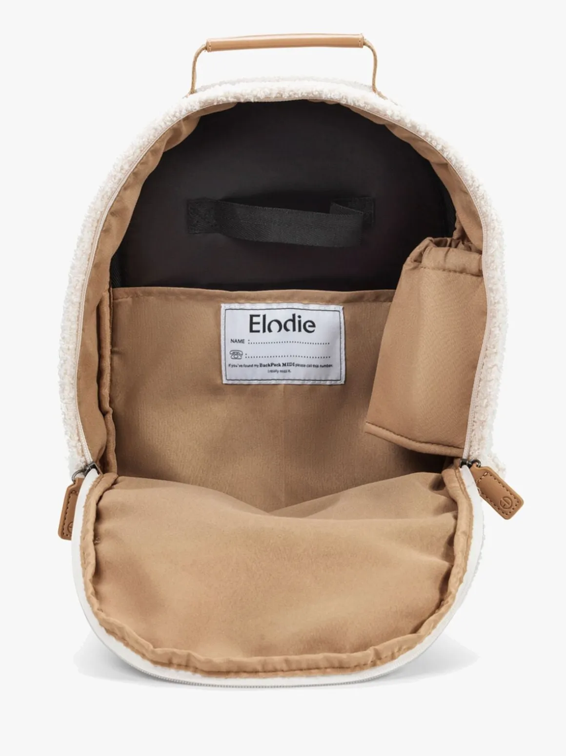 Elodie MIDI Rygsæk, White Boucle