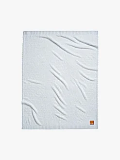 Elodie  Pointelle-strikket Tæppe 100x75, Bermuda Blue