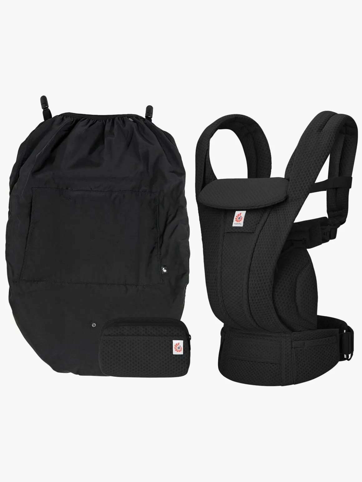 Ergobaby Omni Deluxe Bæresele Mesh inkl. Regnslag, Onyx Black