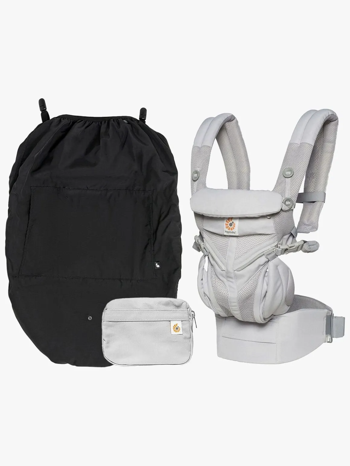 Ergobaby Omni 360 Cool Air Bæresele inkl. Regnslag, Grå