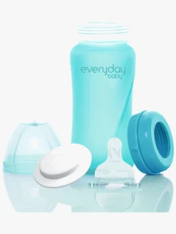 Everyday Baby Varmeindikator Sutteflaske Glas 240 ml, Turkis