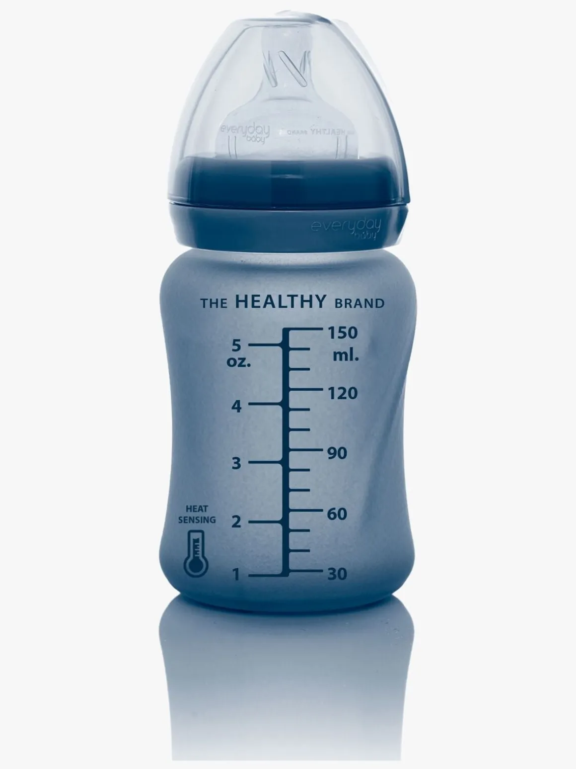 Everyday Baby Varmeindikator Sutteflaske Glas 150 ml Blåbær