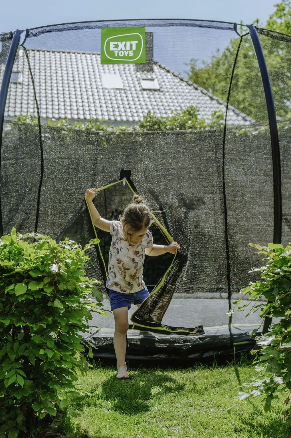 EXIT Silhouette InGround Trampolin med Sikkerhedsnet 427 cm